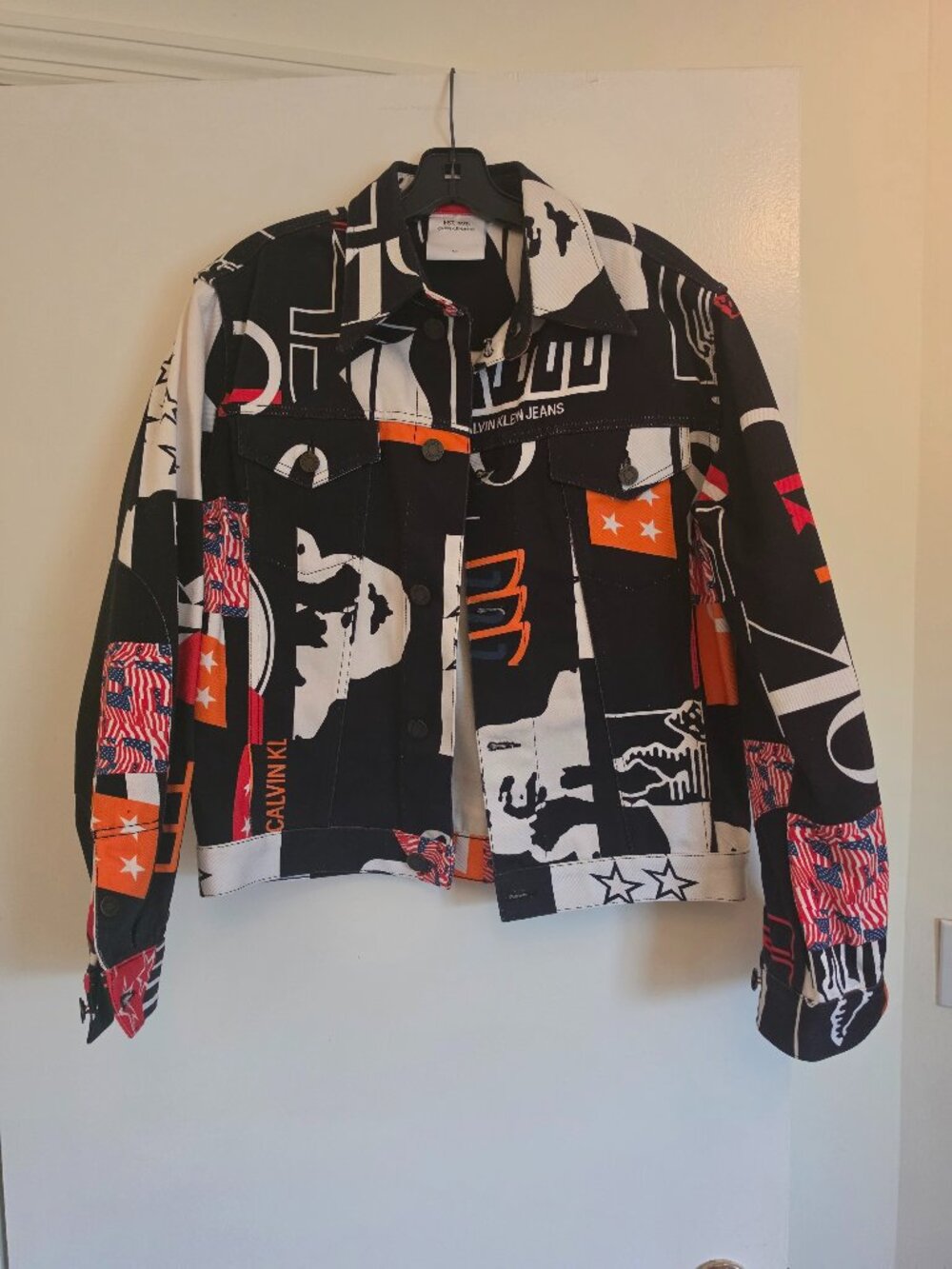 Calvin Klein Jeans Est. 1978 Raf Simons Americana Printed Trucker Jacket M